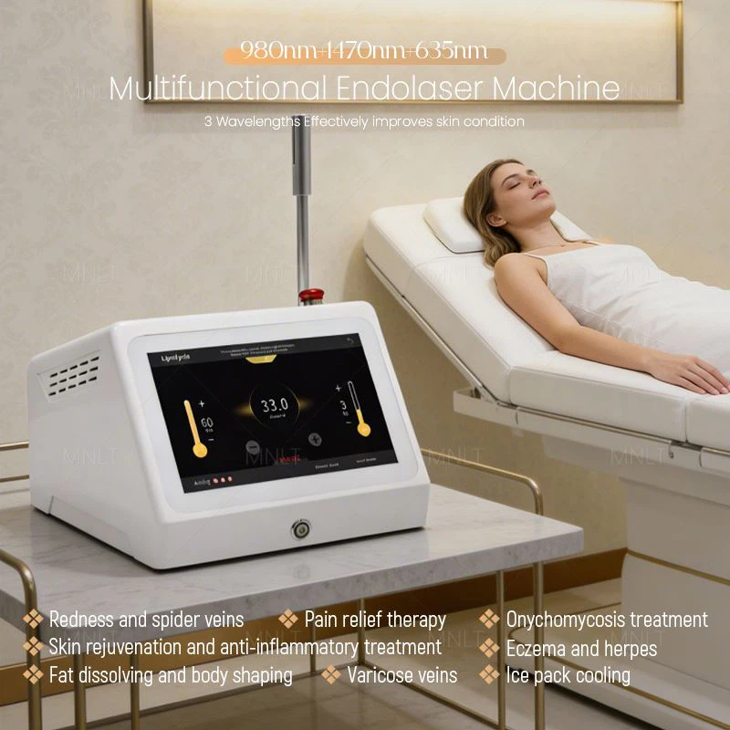 Machine de lipolyse laser à diode 980+1470+635 nm